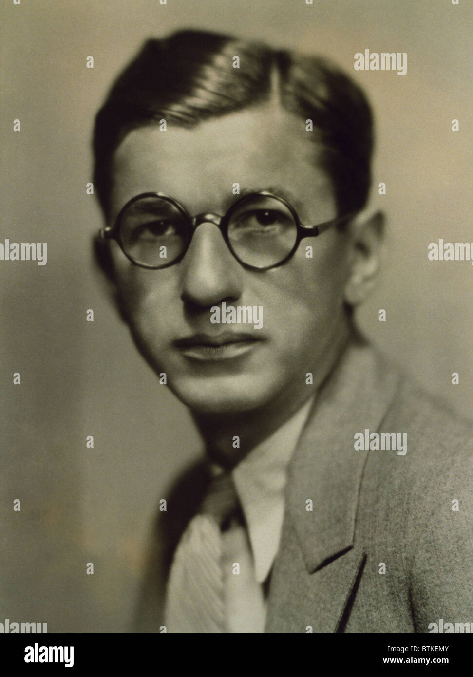 Irving Caesar (1898-1996), American theater composer wrote the lyrics the classics songs, SWANEE, SOMETIMES I'M HAPPY, CRAZY RHYTHM, and TEA FOR TWO. He was most active from the 1920s-1940s. 1930 portrait. Stock Photo
