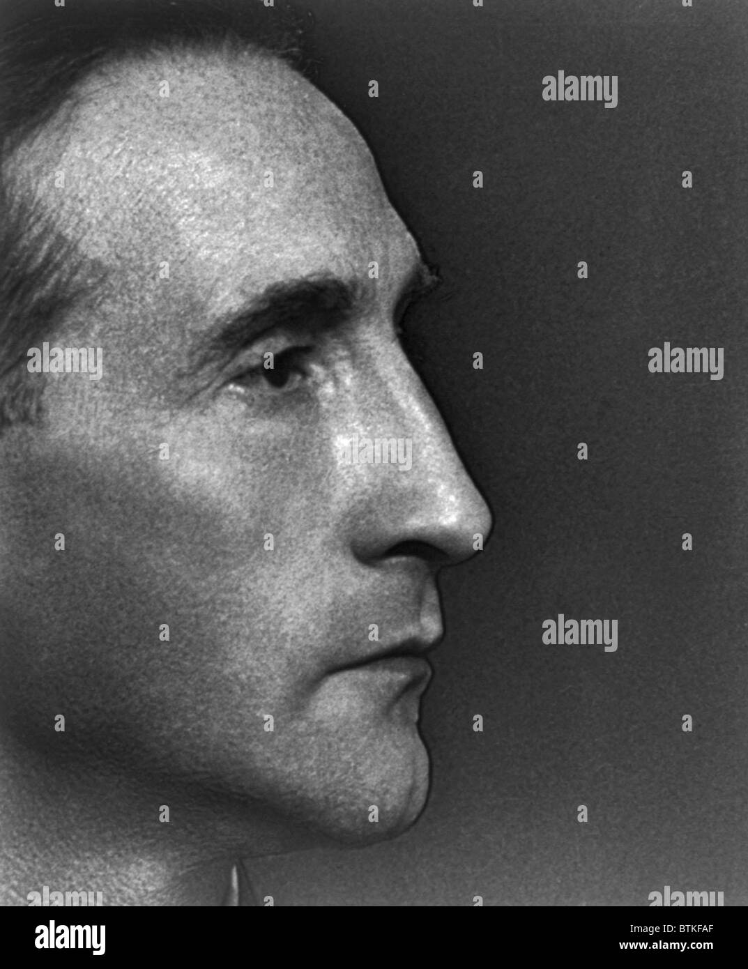 Marcel Duchamp (1890-1976) French painter in 1930 portrait. Stock Photo