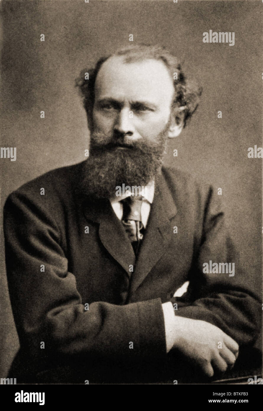 Edouard Manet (1832-1883), French painter who forged the transition between Realism and Impressionism in 1860's Paris. Portrait Stock Photo