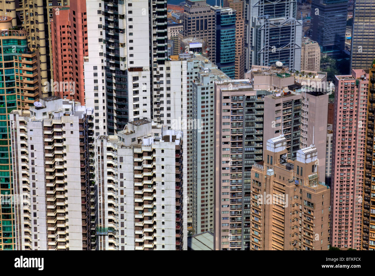The tight living space Hong Kong, China, Hong Kong living, hong kong apartment blocks, hong kong homes, apartment blocks, hong kong, hong kong flats Stock Photo