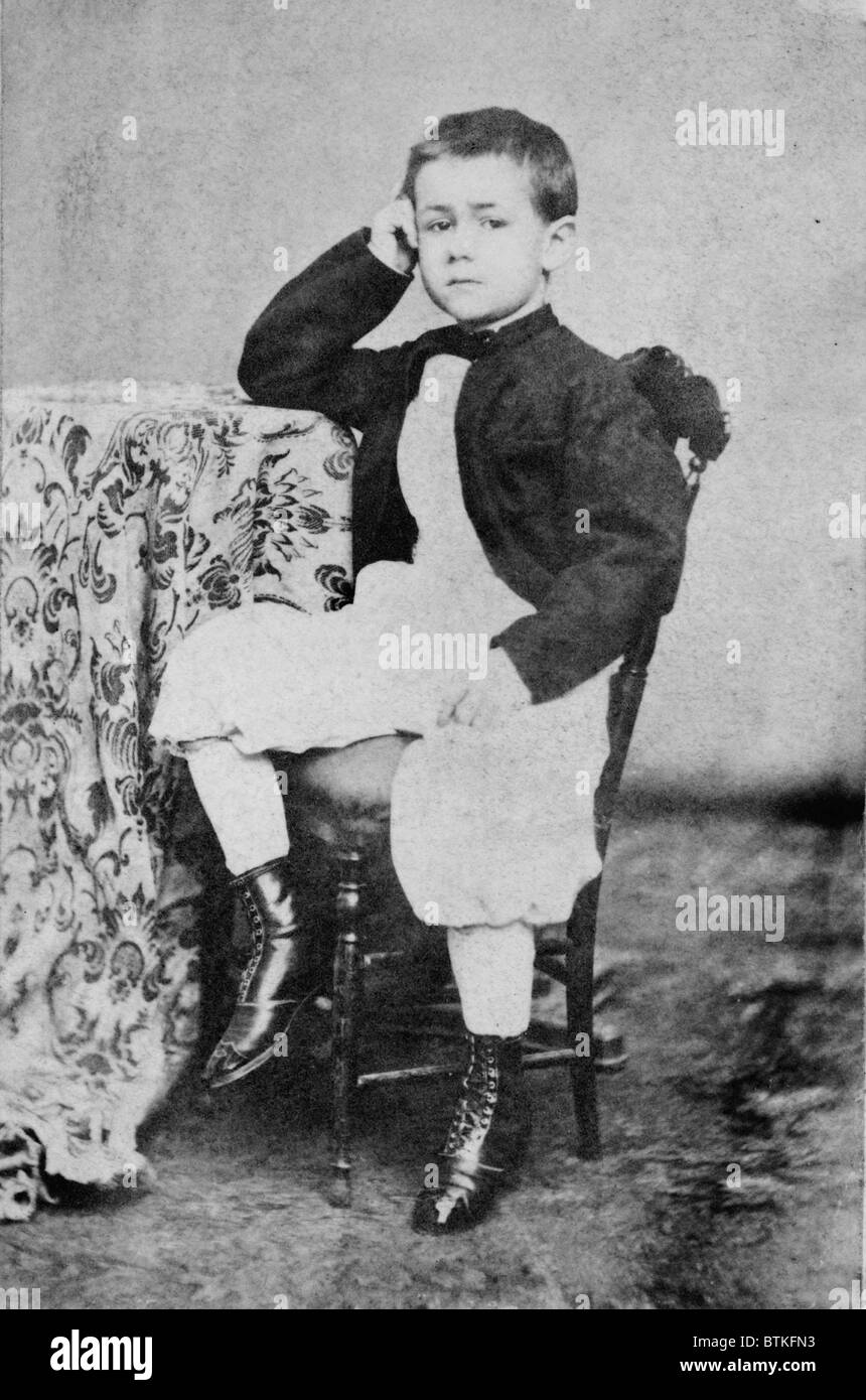 Herman Hollerith (1860-1929), American inventor as a child. Ca. 1870. Stock Photo
