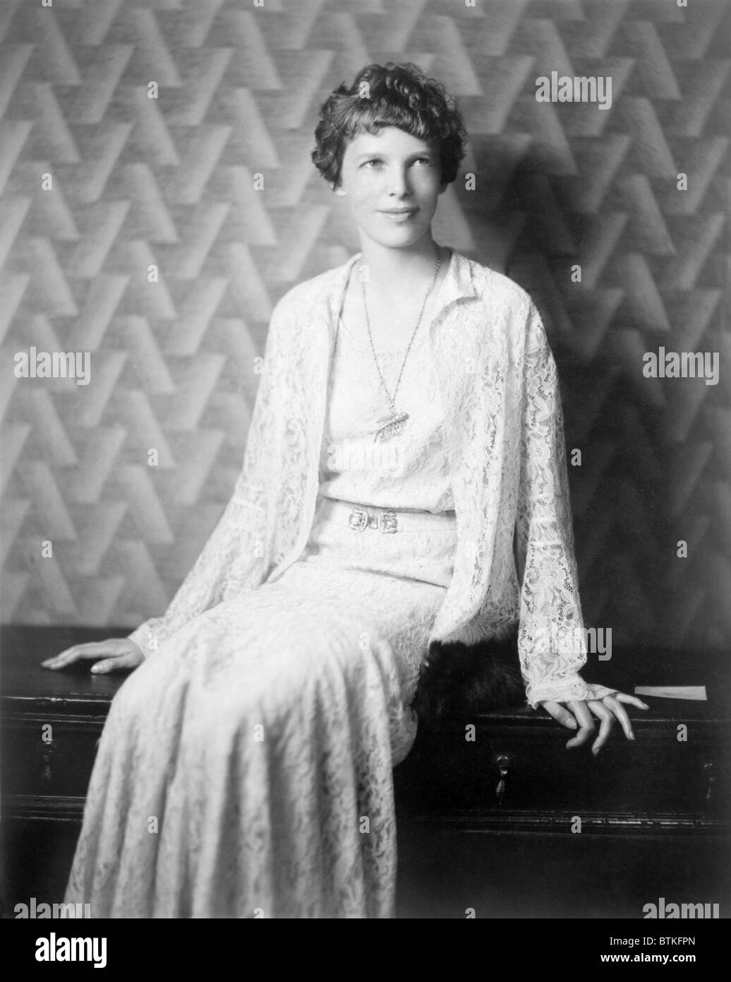 Amelia Earhart (1897-1937), 1932 portrait by E.F. Foley Stock Photo - Alamy