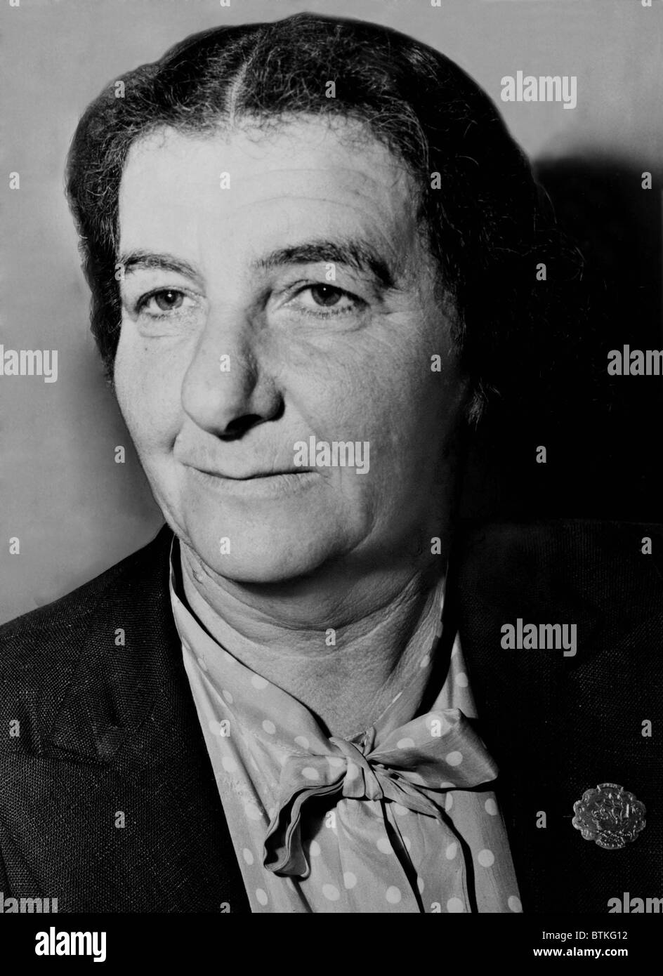 Golda Meir (1898-1978), in 1948 as Israel's Foreign Minister. Meir was Prime Minister of Israel from 1969 to 1974. Ingrid Bergman played Meir in the television film A WOMAN CALLED GOLDA (1982). Stock Photo