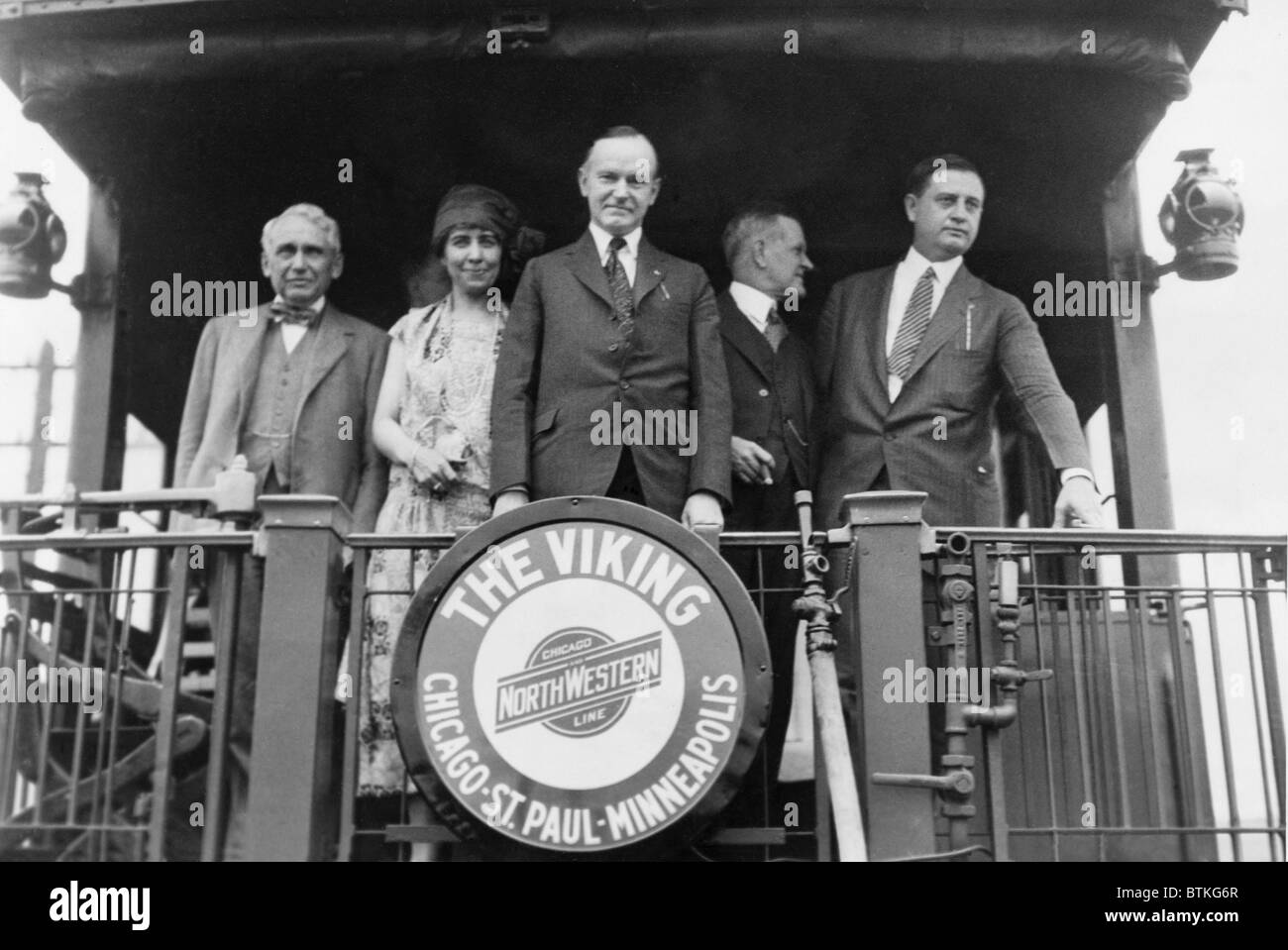 President Coolidge (18721933), on whistle stop train tour of Minnesota
