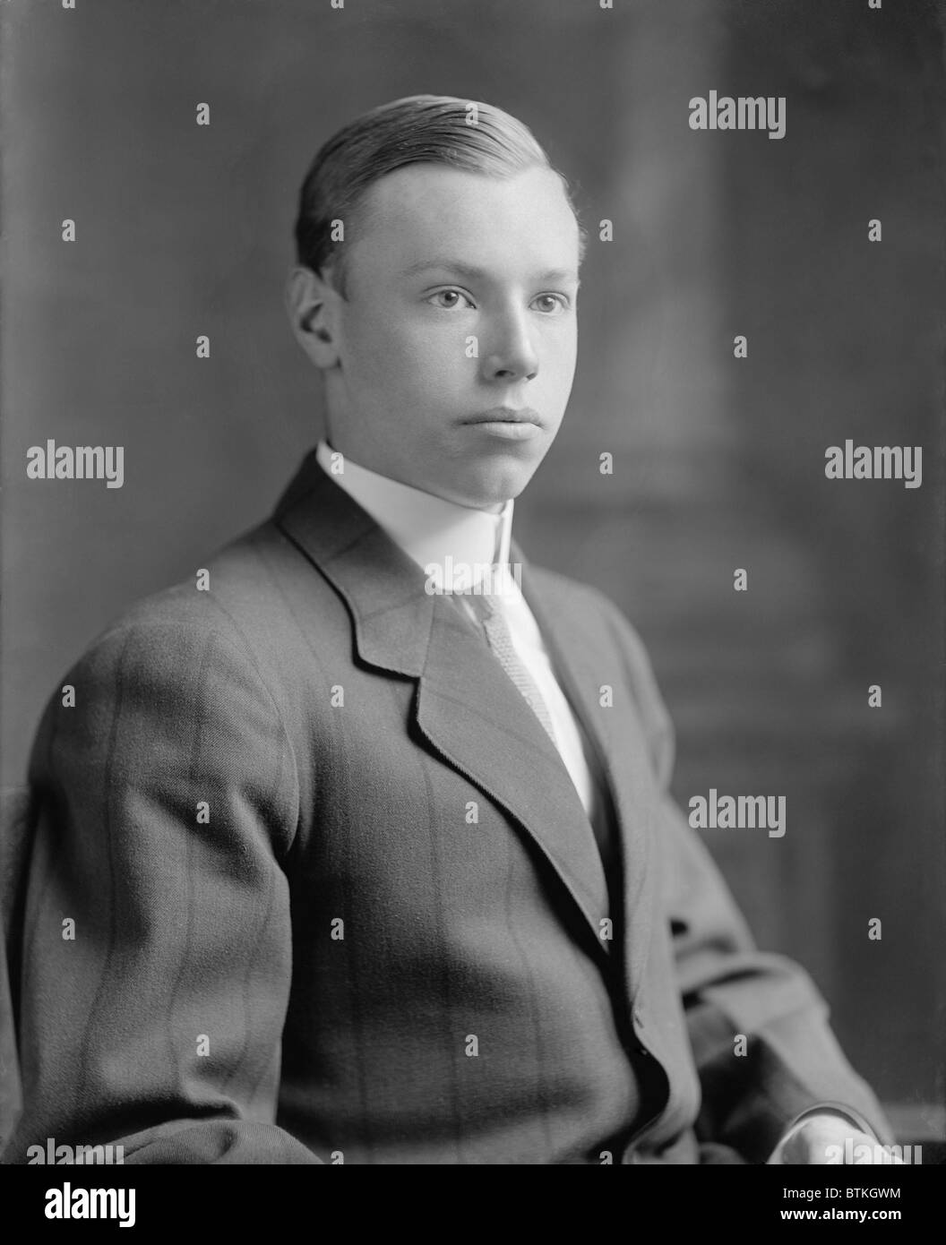 Robert Alphonse Taft (1889-1953), son of President William Howard Taft. He served as both Speaker of the House of Representatives and Senate majority leader, and ran for unsuccessfully for the Republican presidential nomination three times. Ca. 1915 Stock Photo