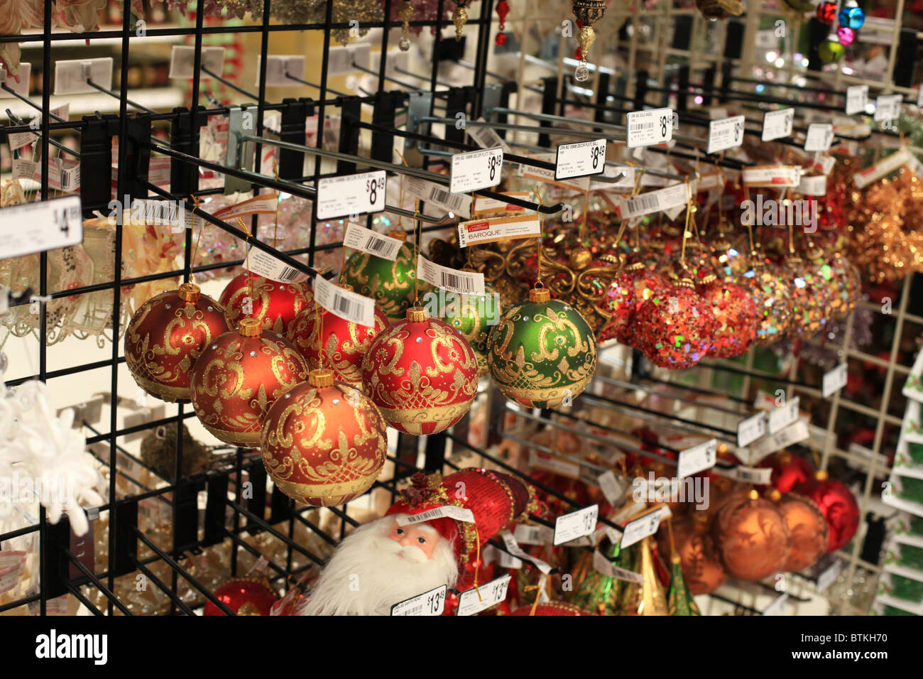  Christmas  Decorations  Hanging In Shop Stock Photos 