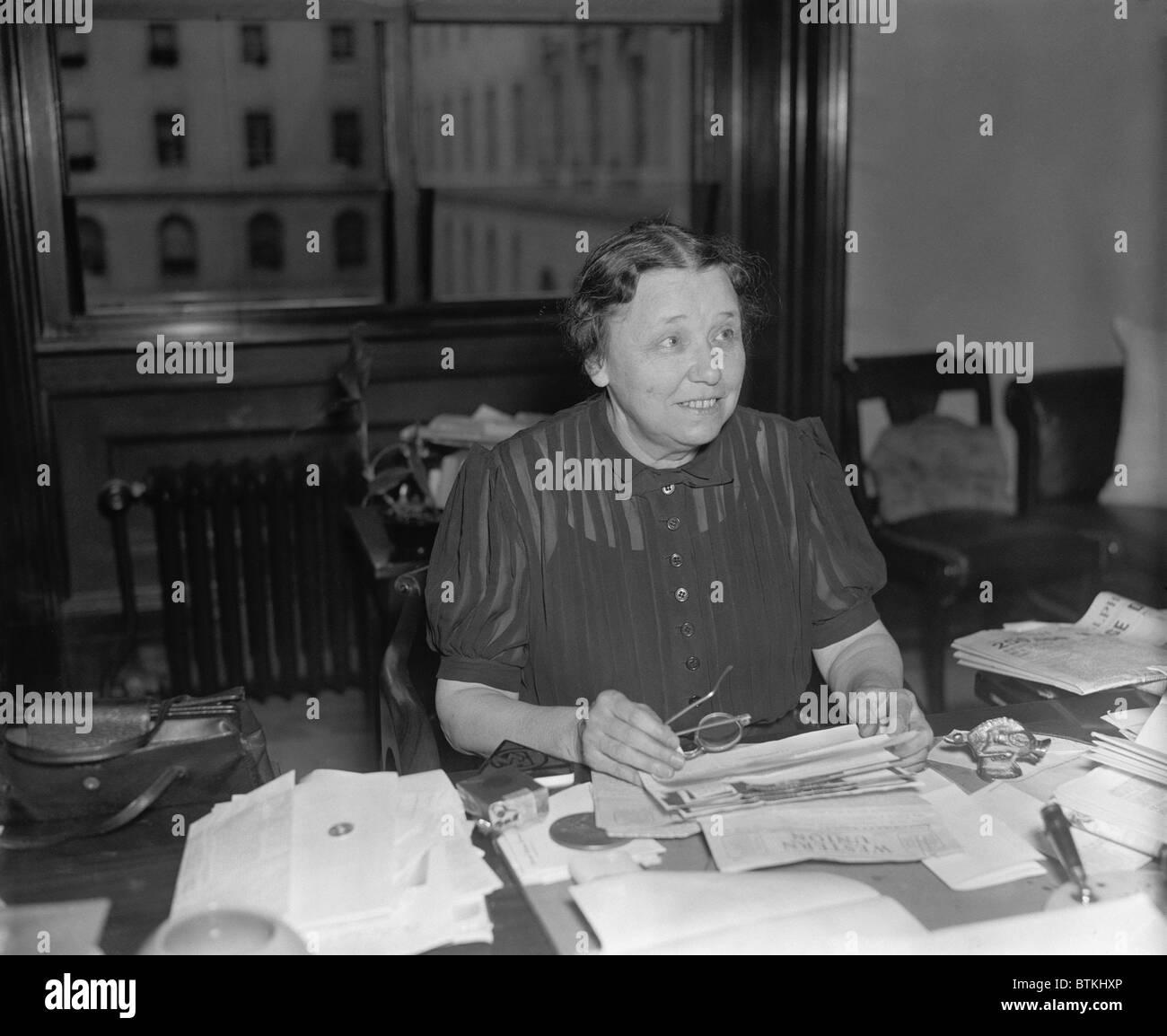 Senator Hattie W. Caraway, Democrat of Arkansas, became the first women ...