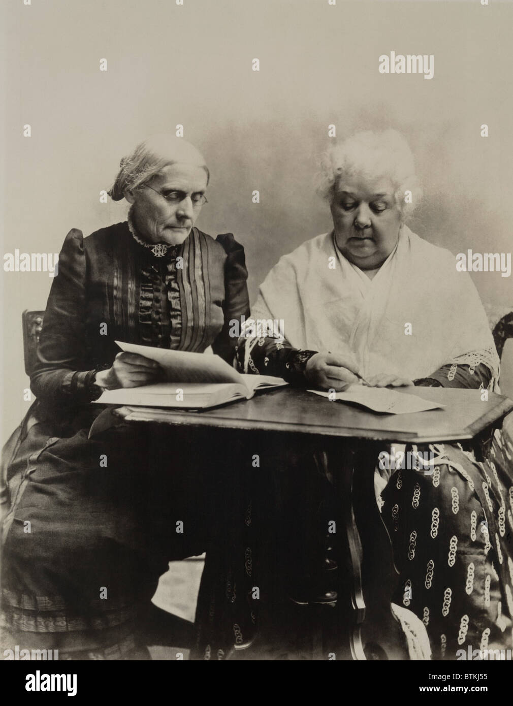 Susan B. Anthony and Elizabeth Cady Stanton were the two great leaders of the 19th century American Women's Suffrage and Equal Rights cause. Ca. 1891. Stock Photo
