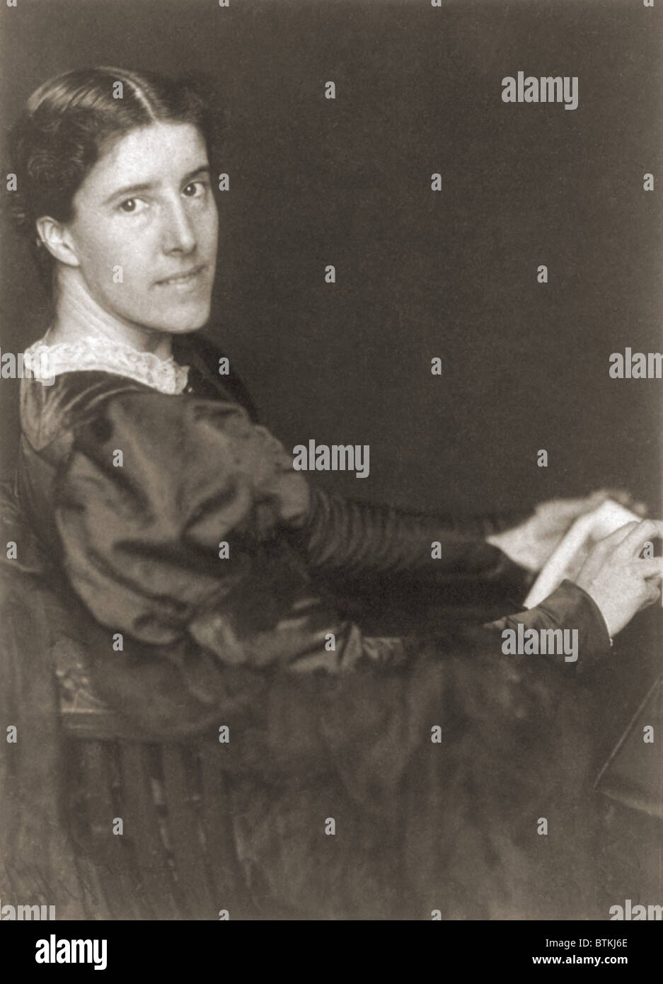 Charlote Perkins Gilman (1860-1935), American writer established a theoretic foundation for 20th century feminism and the woman's rights movement. Stock Photo