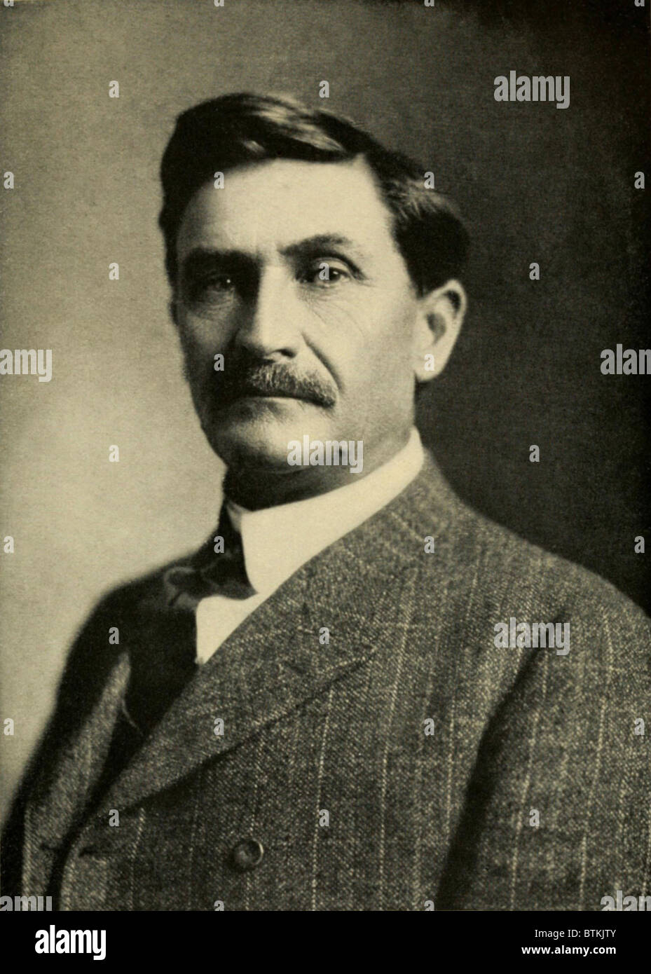 Pat Garrett (1850-1908), sheriff of Lincoln County, New Mexico, captured Billy the Kid on December 20, 1880. After his trial and death sentence, the Kid escaped in April 1881. Garrett tracked him down in Fort Sumner, NM, ambushed and killed the Kid in a hotel room on July 14, 1881. Stock Photo