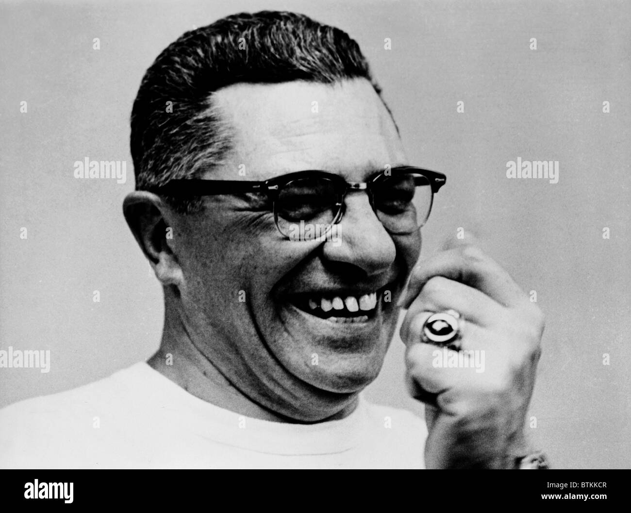 Vince Lombardi (1913-1970), coach of the Green Bay Packers, football team, in 1967. Stock Photo