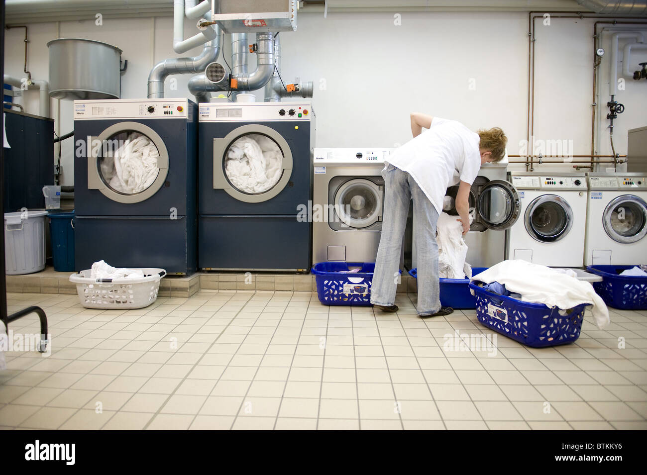 In a laundry, Berlin, Germany Stock Photo Alamy