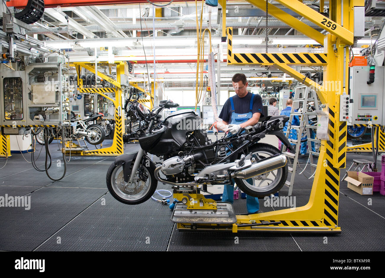 BMW motorbike factory in Berlin-Spandau, Berlin, Germany Stock Photo