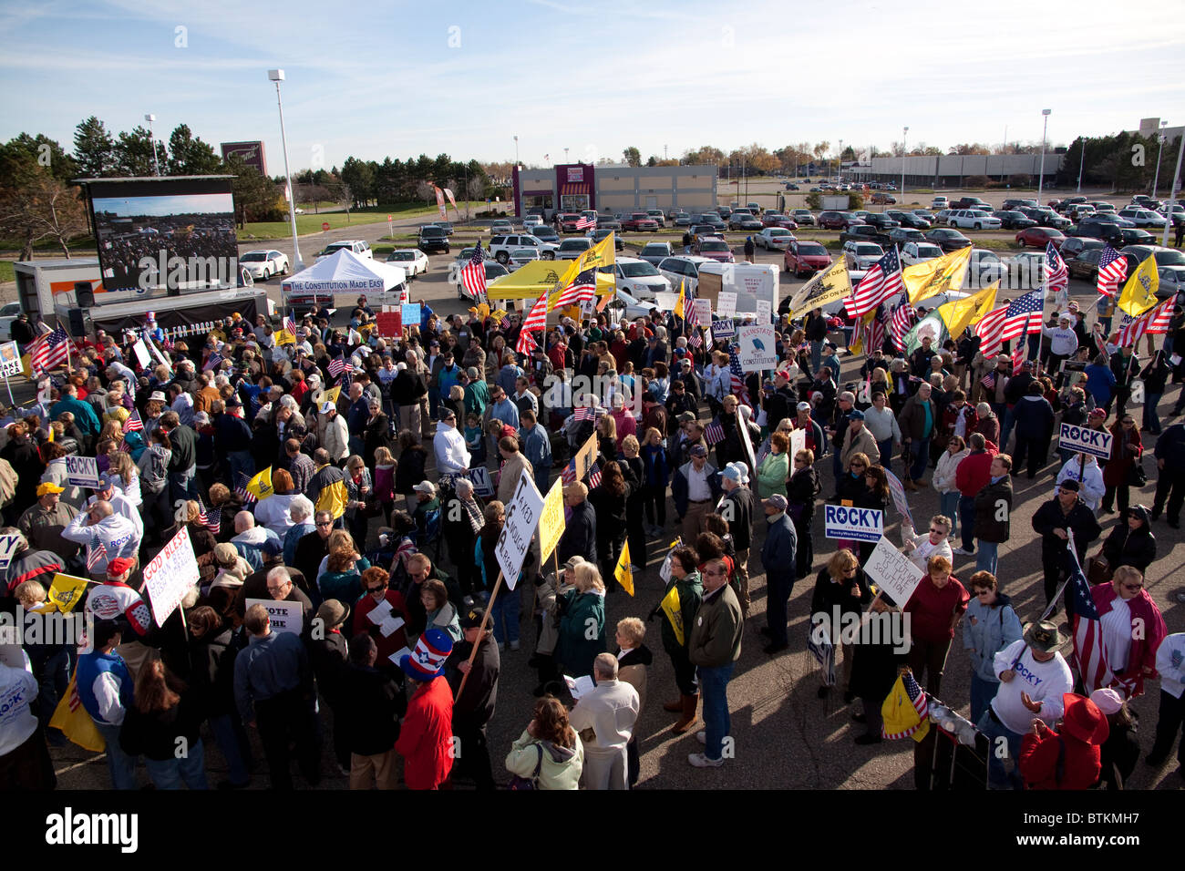 TEA Party Express rally Waterford Township Michigan USA Stock Photo