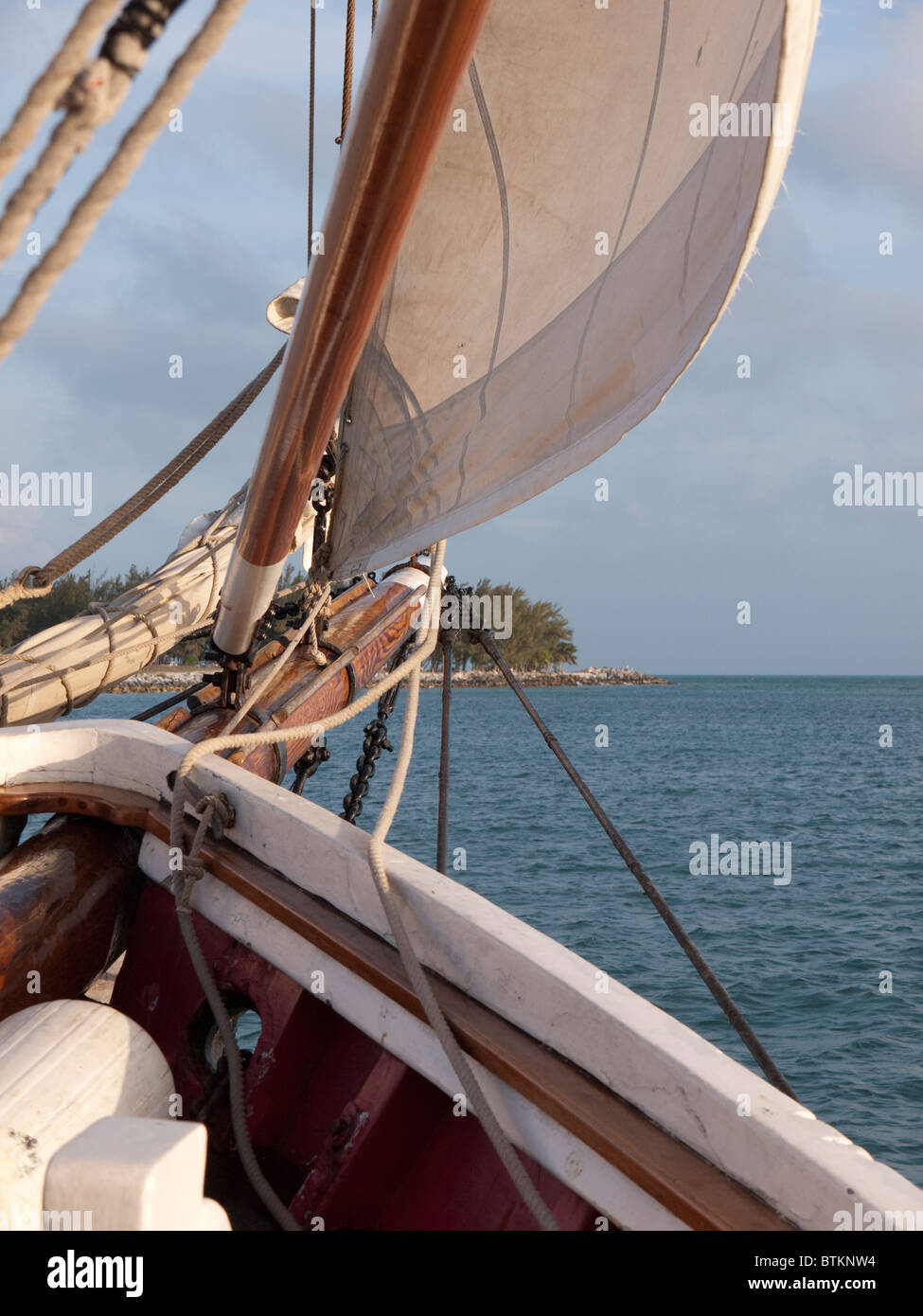 Sailing Ship the Schooner Appledore off Key West in Florida USA Stock