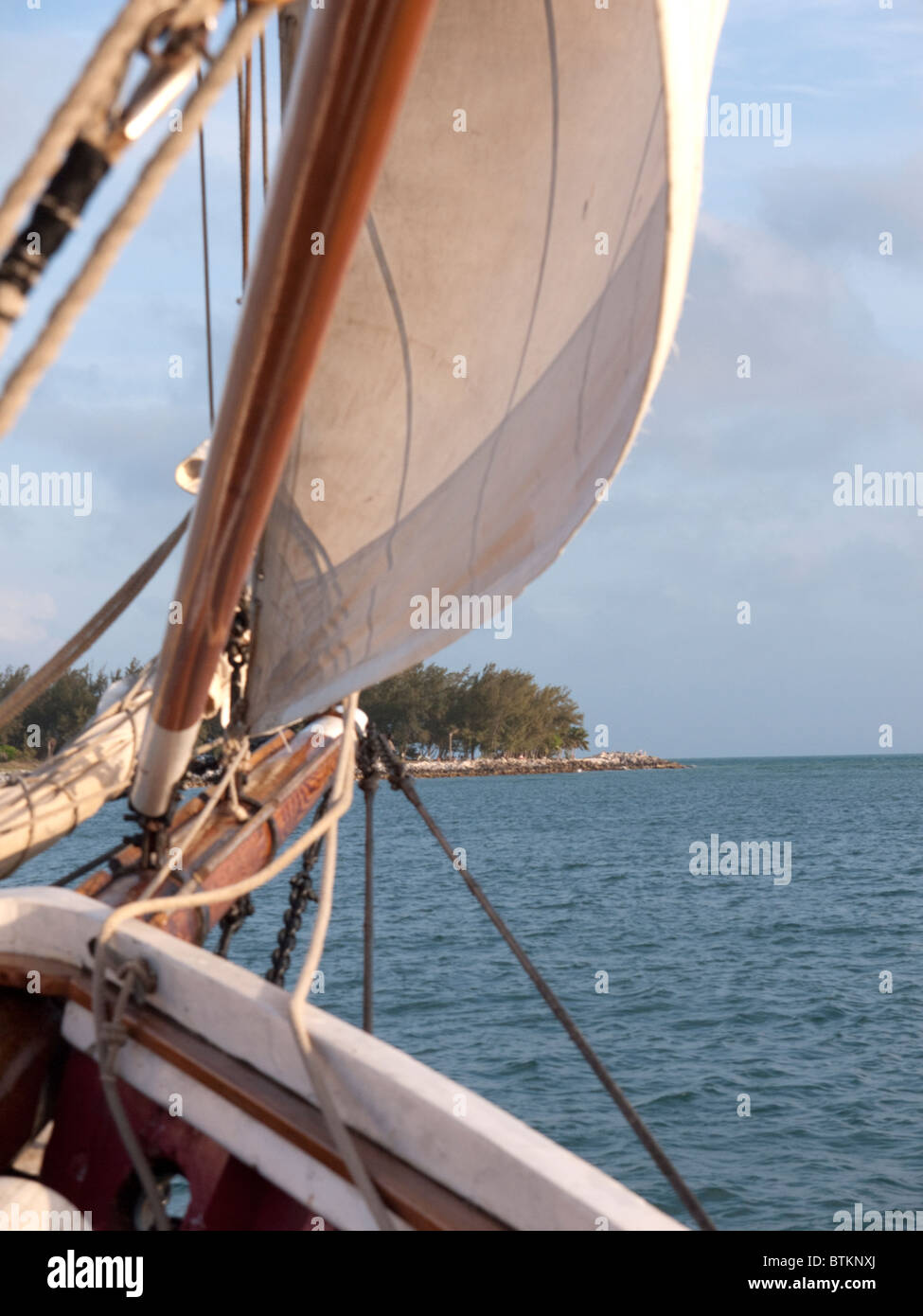 Sailing Ship the Schooner Appledore off Key West in Florida USA Stock