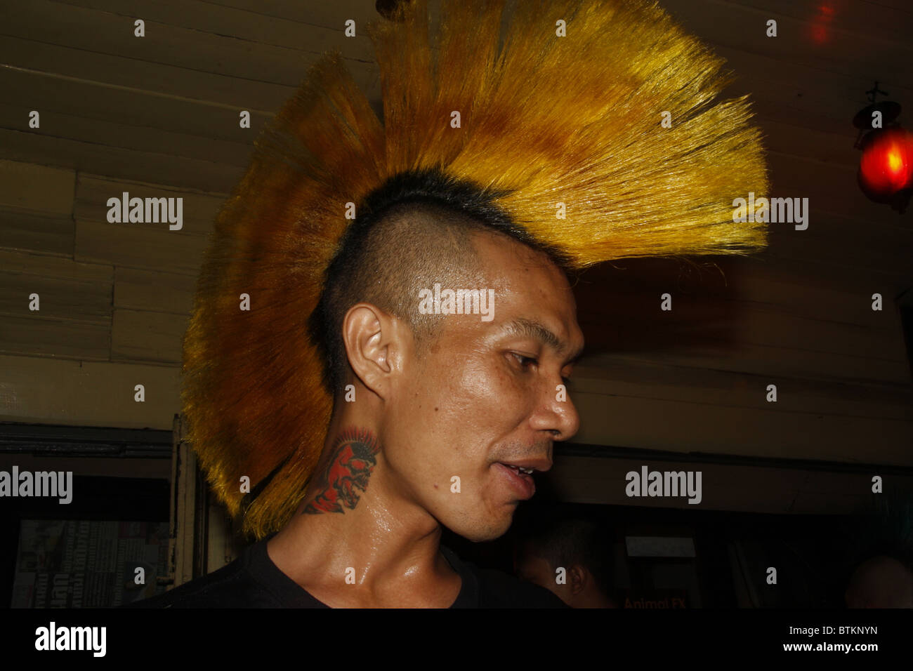 The singer of the All Dirtys, a Thai punk band, performing in Bangkok, Thailand Stock Photo