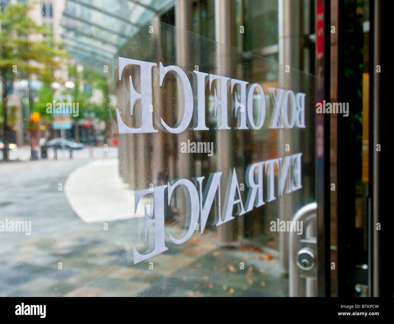 Box office entrance of Blumenthal Performing Arts Center in Charlotte