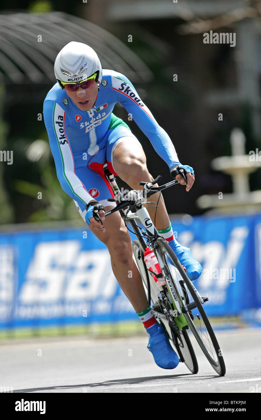 Gianluca LEONARDI (ITA) racing to 13th place in the 2010 UCI Road World ...