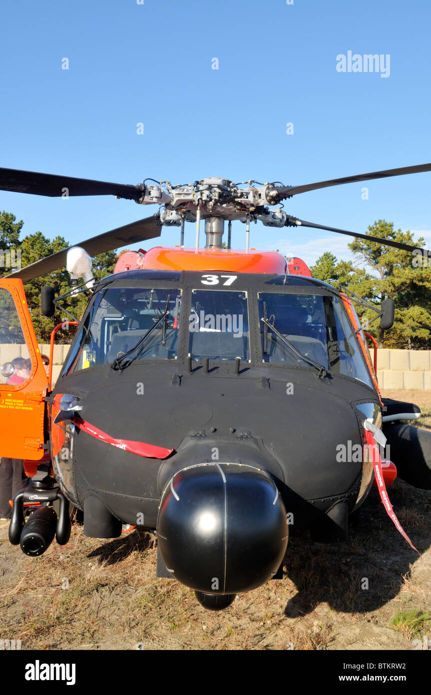 U. S Coast Guard Helicopter on ground USA Stock Photo