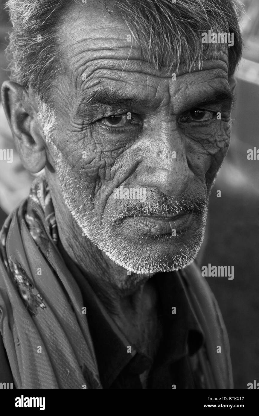 Indian old man black and white stock photos images alamy