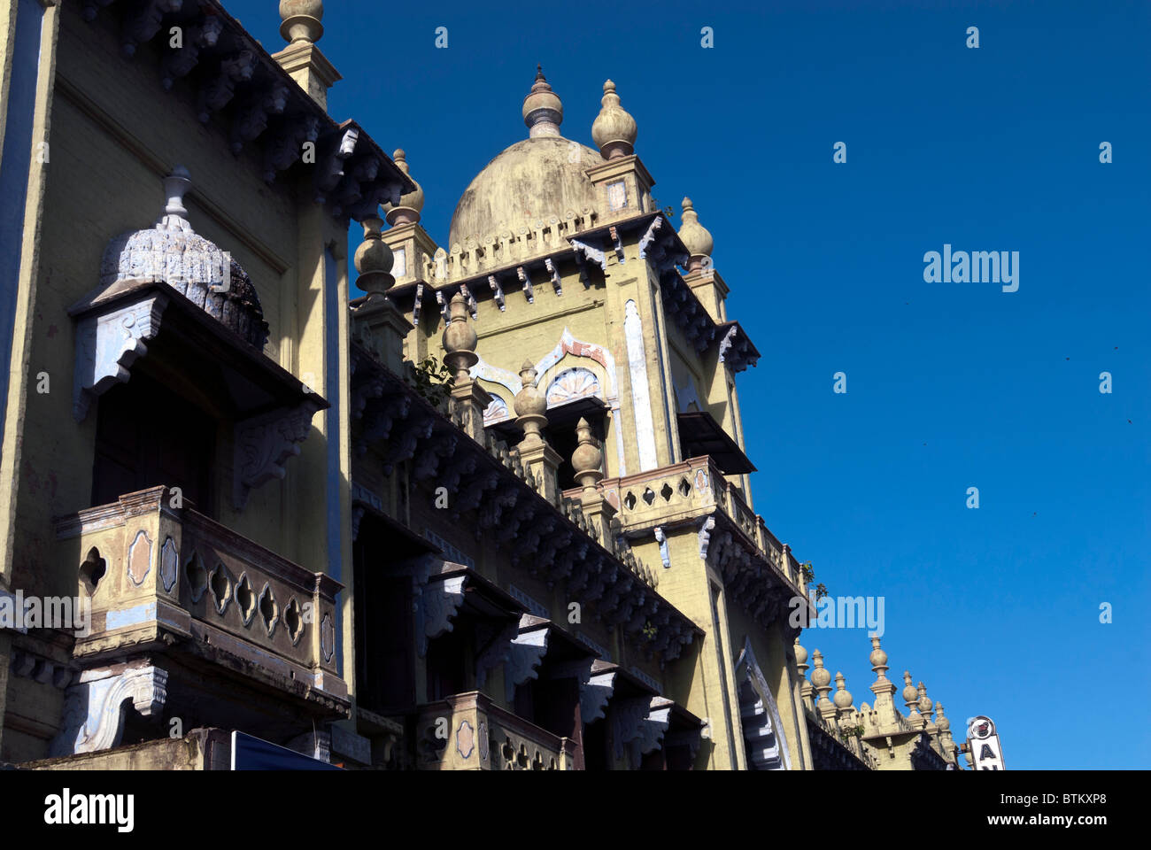 Siddique Sarai Choultry, its Moorish architecture revealing where Indo-Saracenic had its roots. Chennai;Madras, Tamil Nadu. Stock Photo
