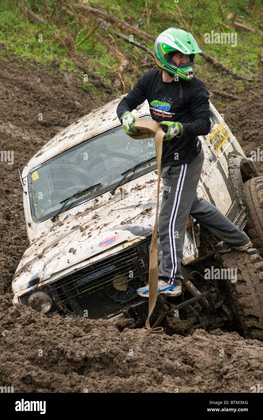 Off road mud driving New Zealand Stock Photo