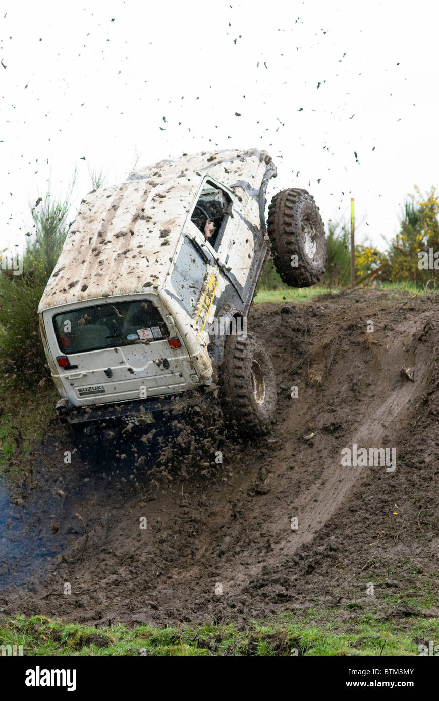 Off road mud driving New Zealand Stock Photo