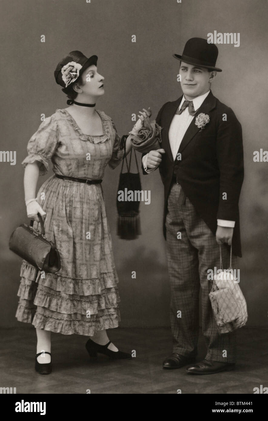 Historical photo (1910) of a couple Stock Photo