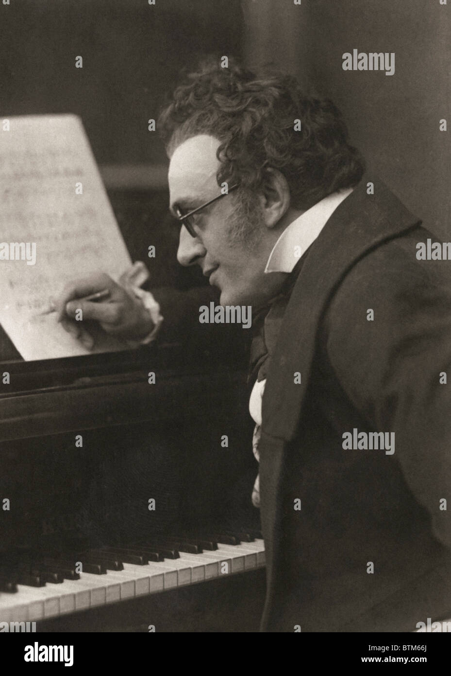 Historical photo (1910) of a composer man Stock Photo