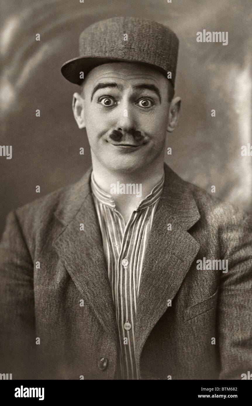 Historical photo (1910) of a man laughing Stock Photo
