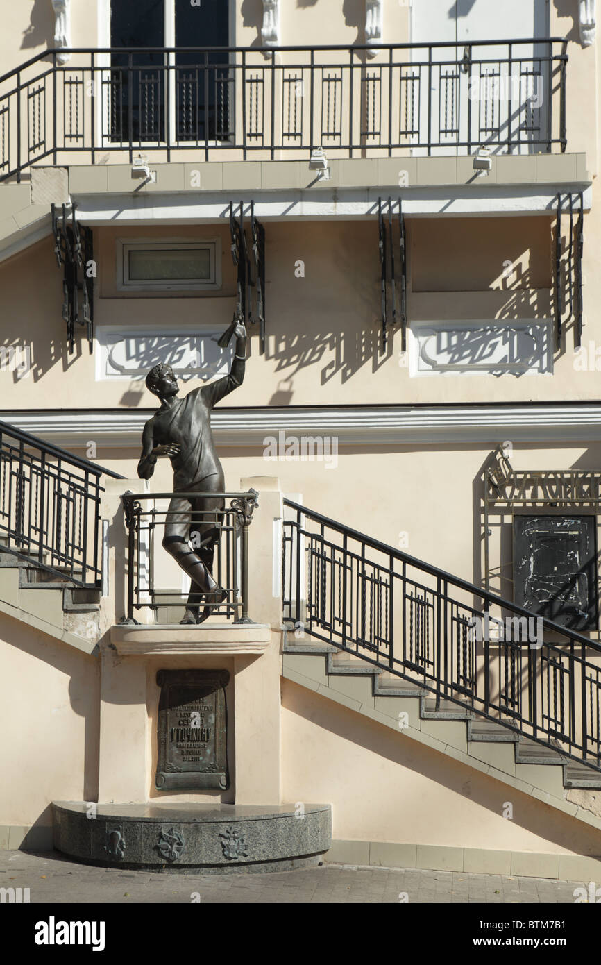 Monument to the aviator Sergey Utochkin in Odessa, Ukraine Stock Photo