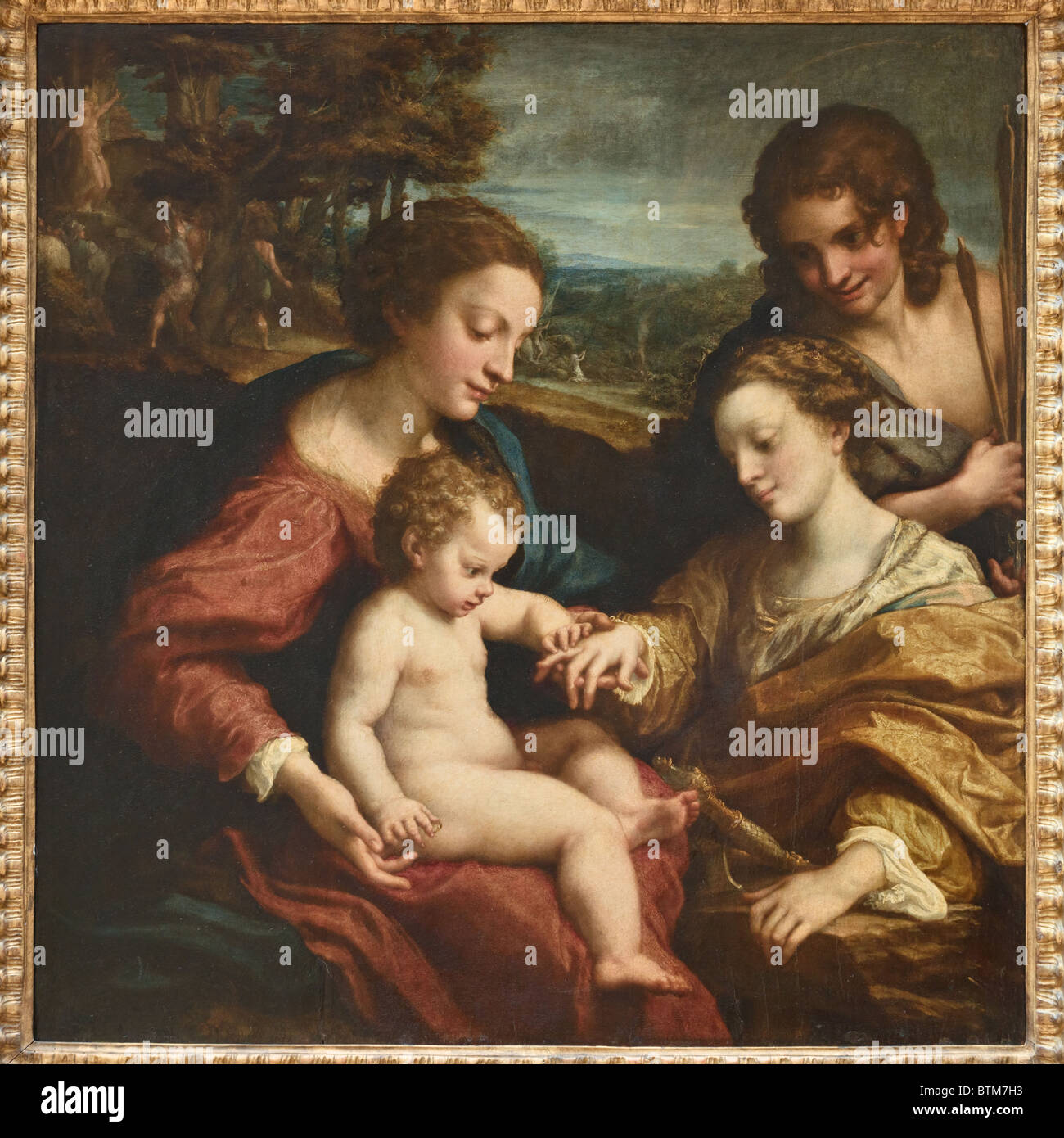 Correggio the mystic marriage of saint catherine art hi-res stock ...