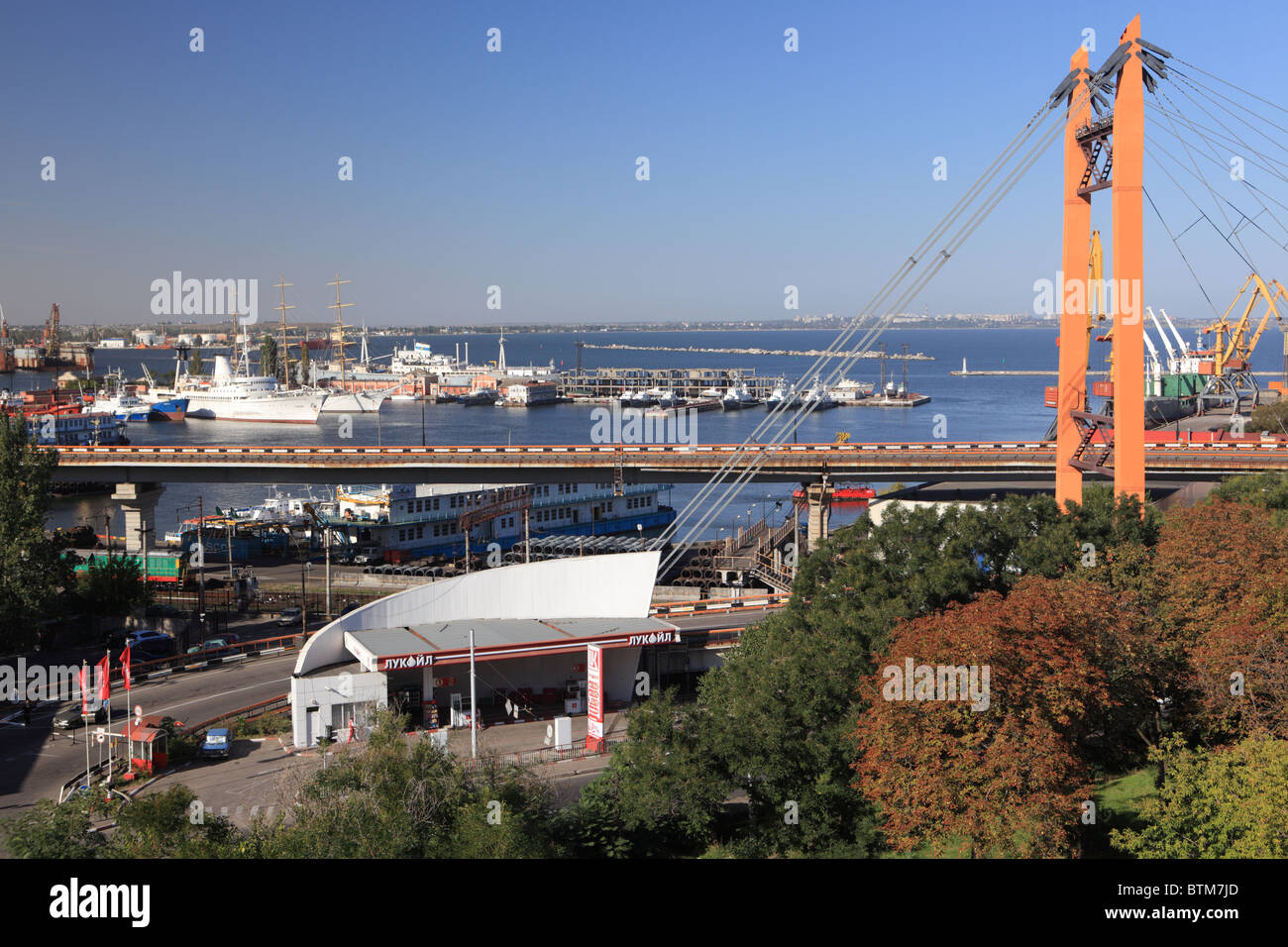 Bridge in the port of Odessa, Ukraine Stock Photo Alamy