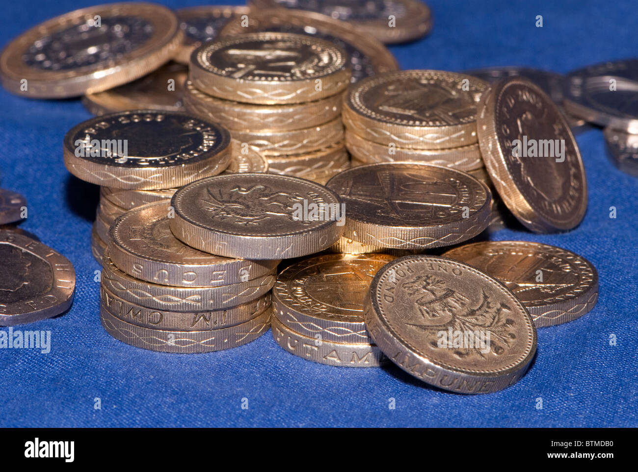 Pictures of UK currency, coins and notes Stock Photo
