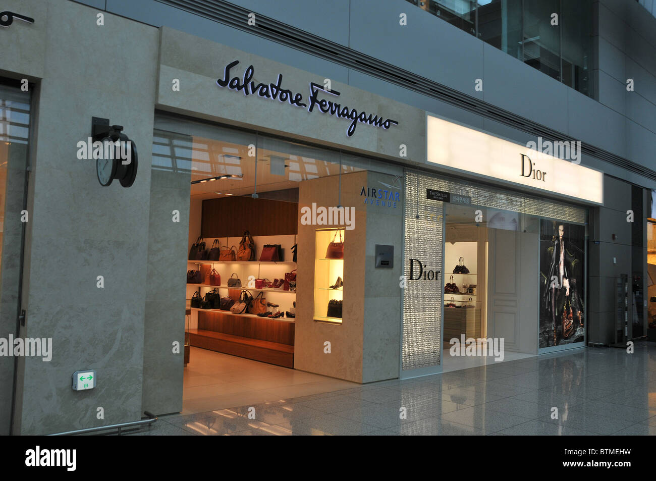 Salvatore Ferragamo and Dior duty free shops, Narita Japan Stock Photo -  Alamy
