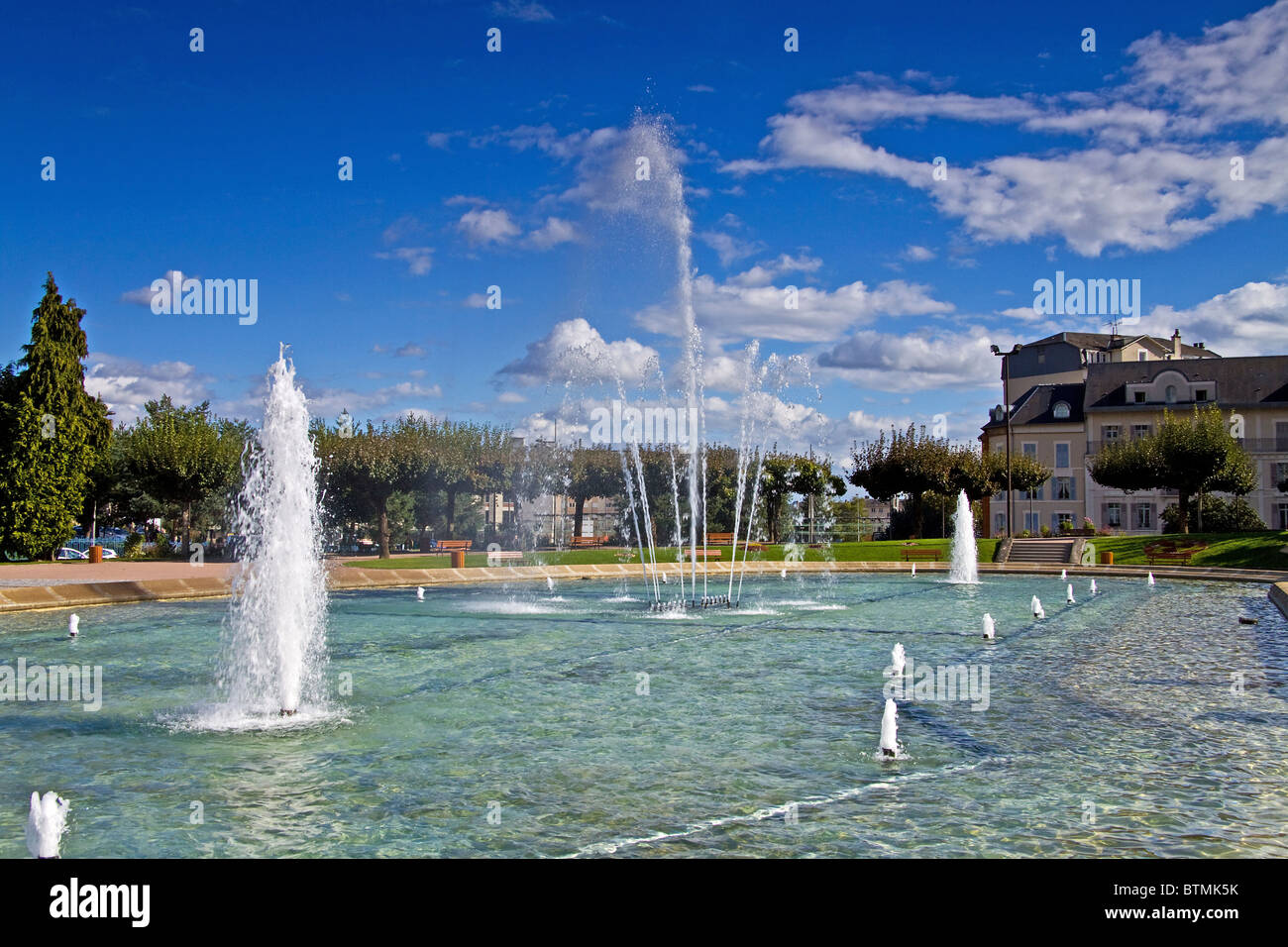 Water Fountain in Champ de Juillet Limoges France Stock Photo