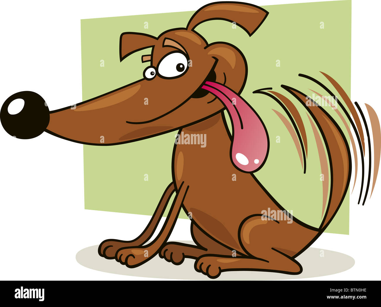 Dog Quivering Front Legs Clipart