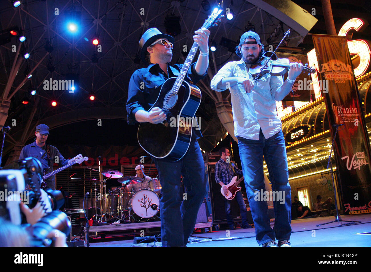 Fremont Street Experience Concert Series SAT Stock Photo Alamy