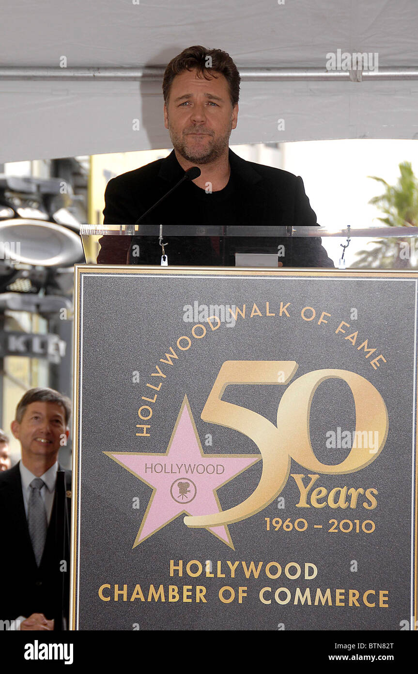 Star on the Hollywood Walk of Fame Ceremony for Russell Crowe Stock(00)