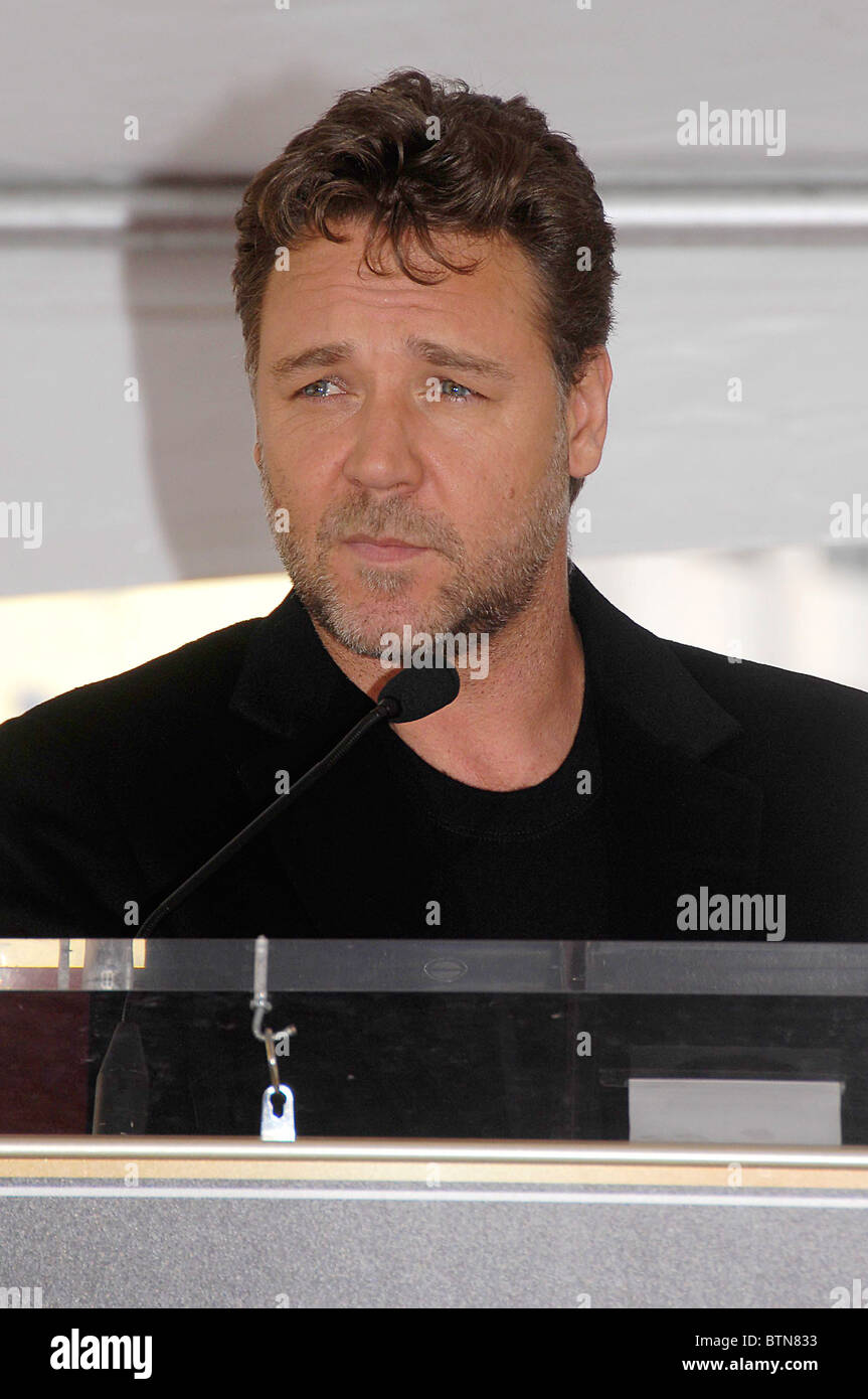 Star on the Hollywood Walk of Fame Ceremony for Russell Crowe Stock ...