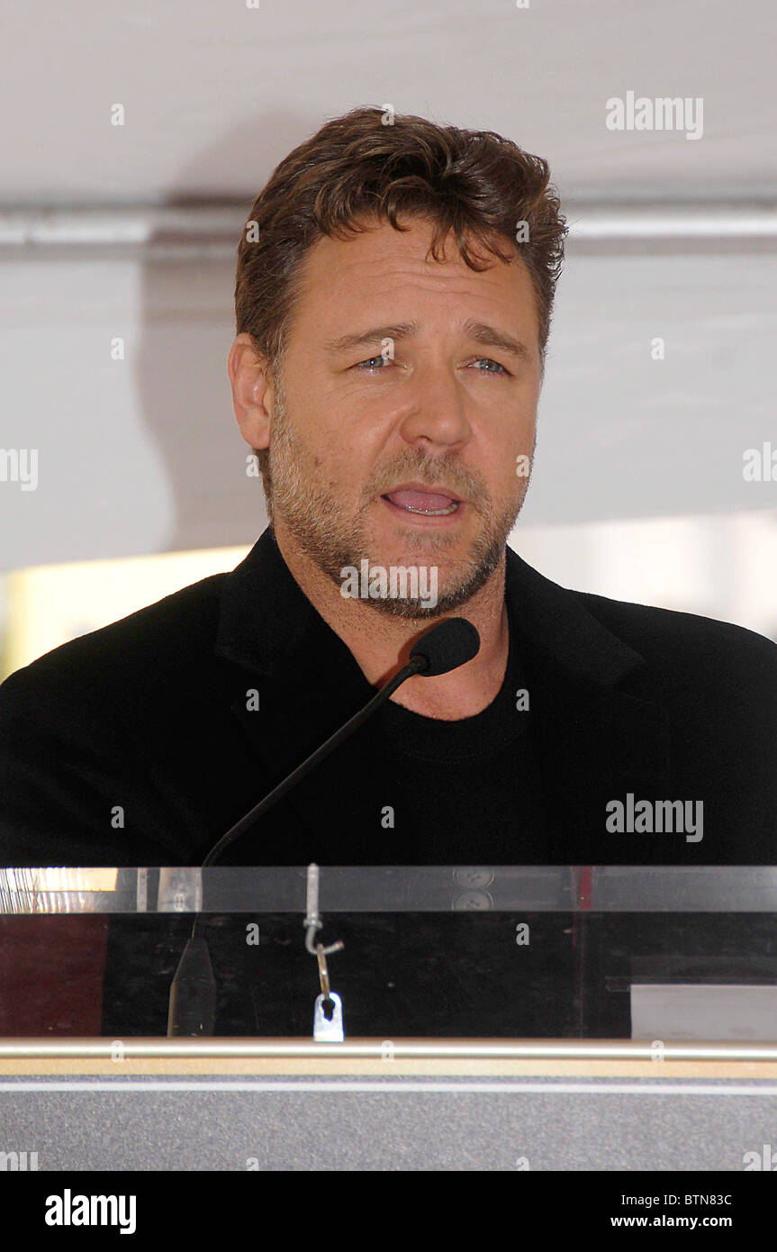 Star on the Hollywood Walk of Fame Ceremony for Russell Crowe Stock ...
