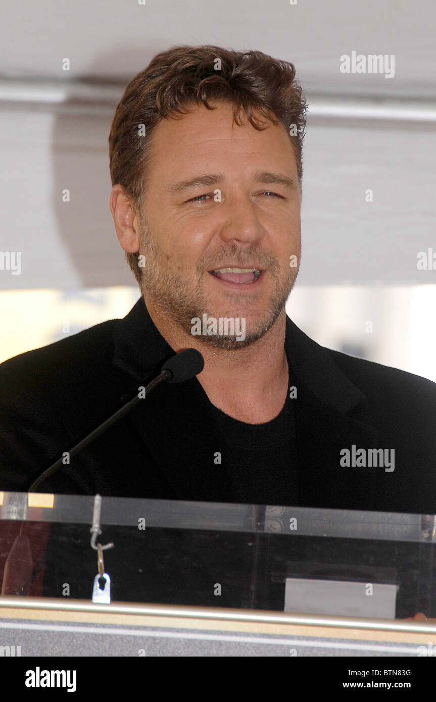 Star on the Hollywood Walk of Fame Ceremony for Russell Crowe Stock ...