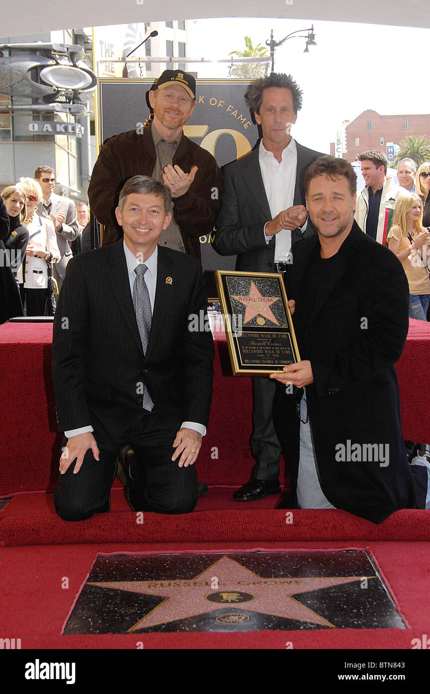 Star on the Hollywood Walk of Fame Ceremony for Russell Crowe Stock ...