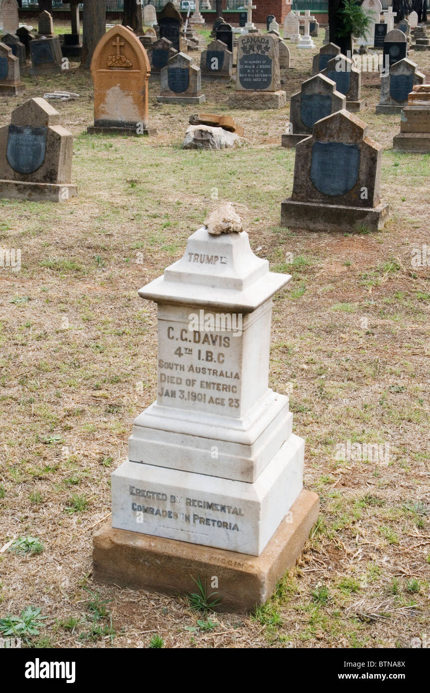 Graves of Australian troops in Heroes' Acre, Church Street Cemetery