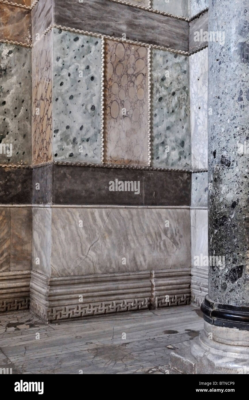 Marble walls, column, Aya Sofya, İstanbul, Turkey 100917 36355 Stock Photo