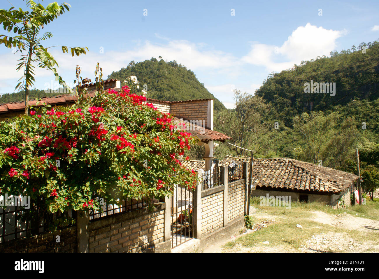 House in the Lenca Indian village of La Campa, Lempira, Honduras Stock Photo