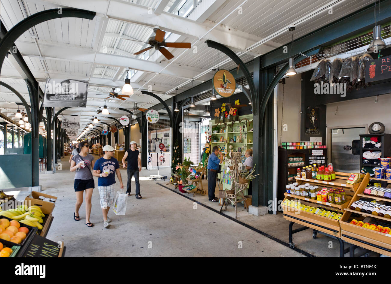 Farmer's Market and Flea Market, French Market District, French Quarter, New Orleans, Lousiana, USA Stock Photo