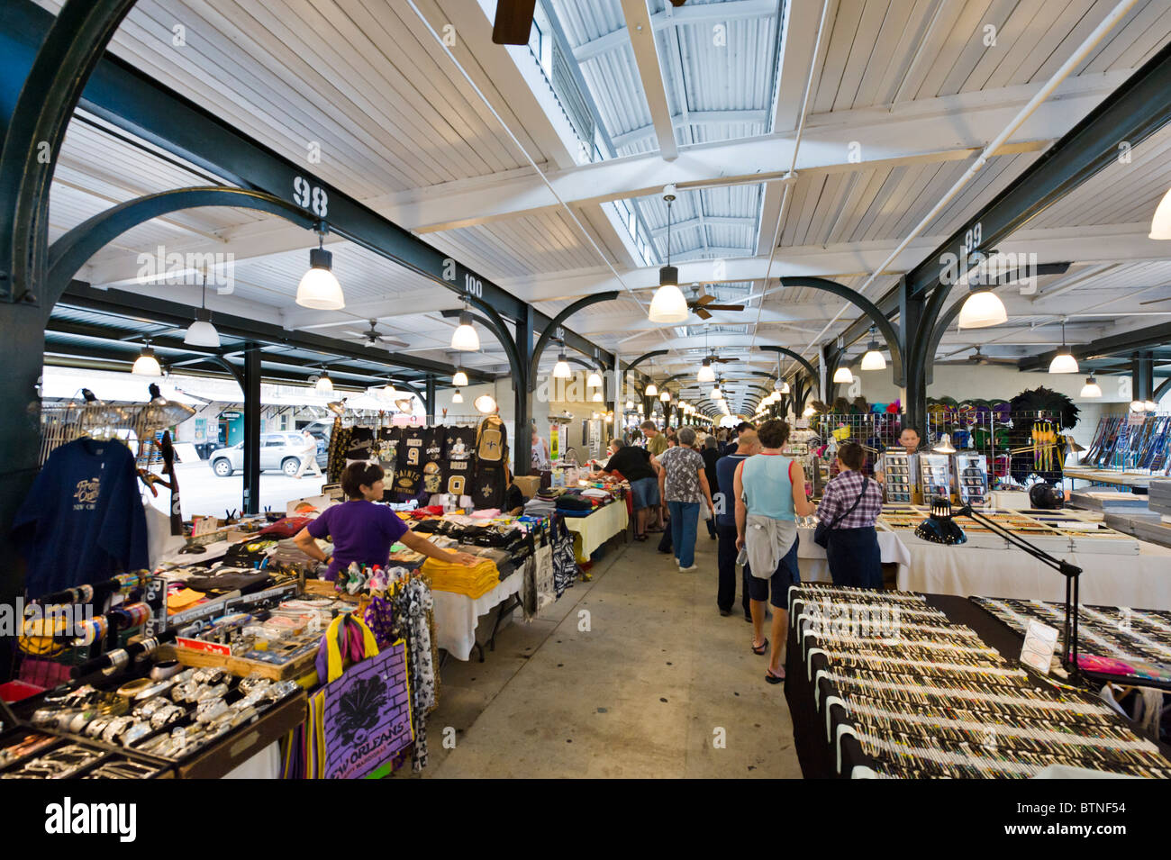 Flea Market and Farmer's Market, French Market District, French Quarter, New Orleans, Lousiana, USA Stock Photo