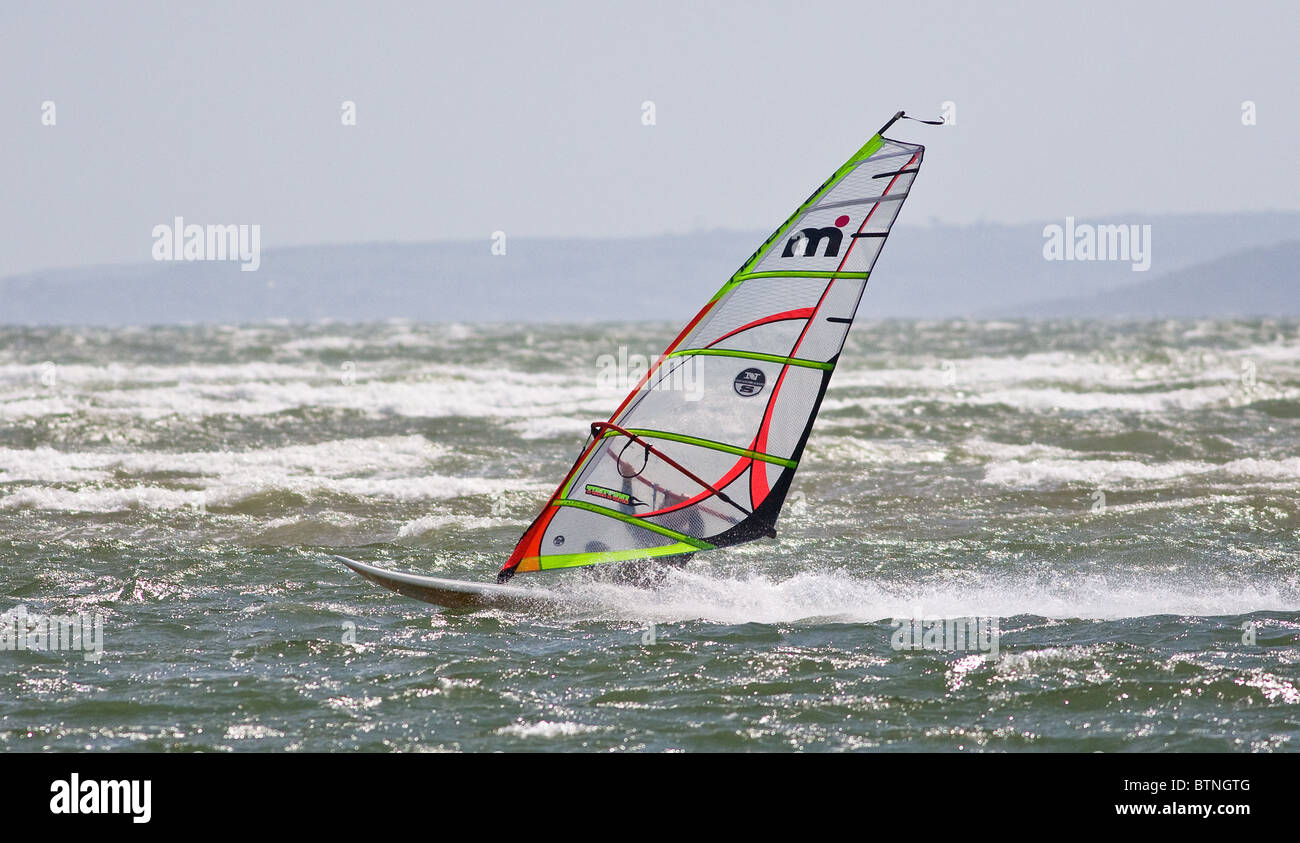 Windsurfing at Exmouth, Devon, UK Stock Photo Alamy